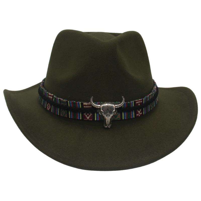 Tibetan Top Hat Religious Totem Ox Head Western Cowboy Hat Prairie Riding Adventure Curled Hat adult (57-60cm)
Tibetan Top Hat Religious Totem Ox Head Western Cowboy Hat Prairie Riding Adventure Curled Hat adult (57-60cm)