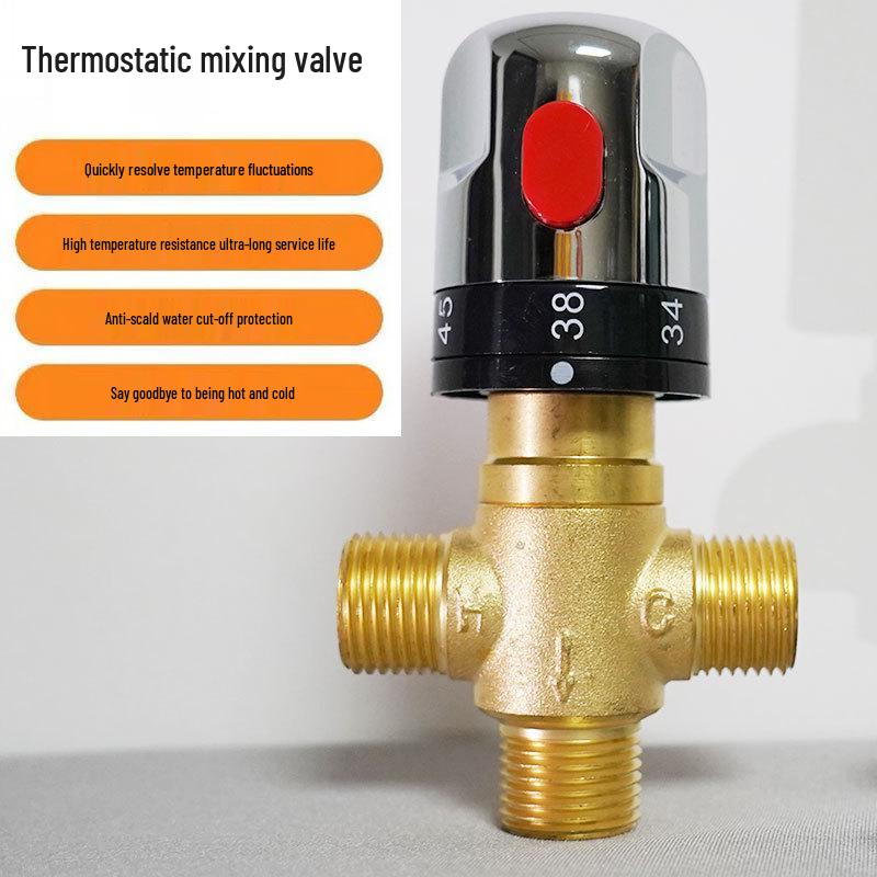 Латунный термостатический смесительный клапан для кухни и ванной комнаты - Контроль температуры горячей и холодной воды
Латунный термостатический смесительный клапан для кухни и ванной комнаты - Контроль температуры горячей и холодной воды