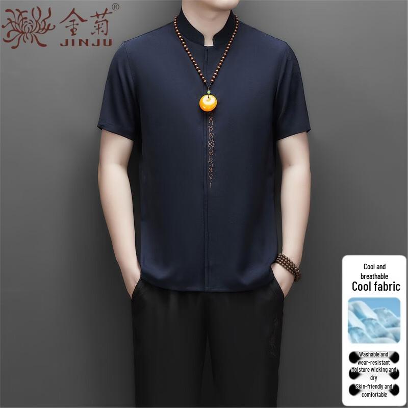 Men s Ice Silk Chinese Style Tang Suit Short Sleeve Shirt 40/175
Men s Ice Silk Chinese Style Tang Suit Short Sleeve Shirt 40/175