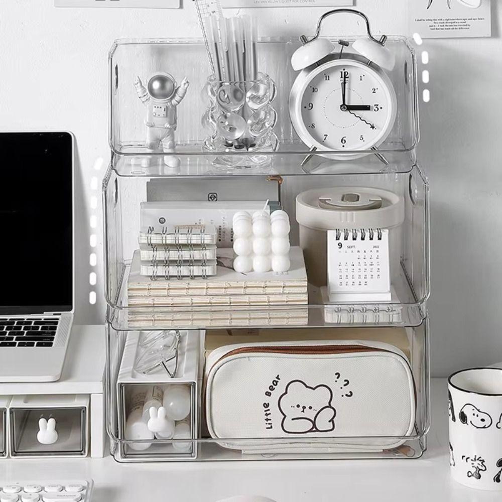 Stackable Cosmetic Storage Rack Transparent Snack Sundries Organizer Home Office Style A
Stackable Cosmetic Storage Rack Transparent Snack Sundries Organizer Home Office Style A