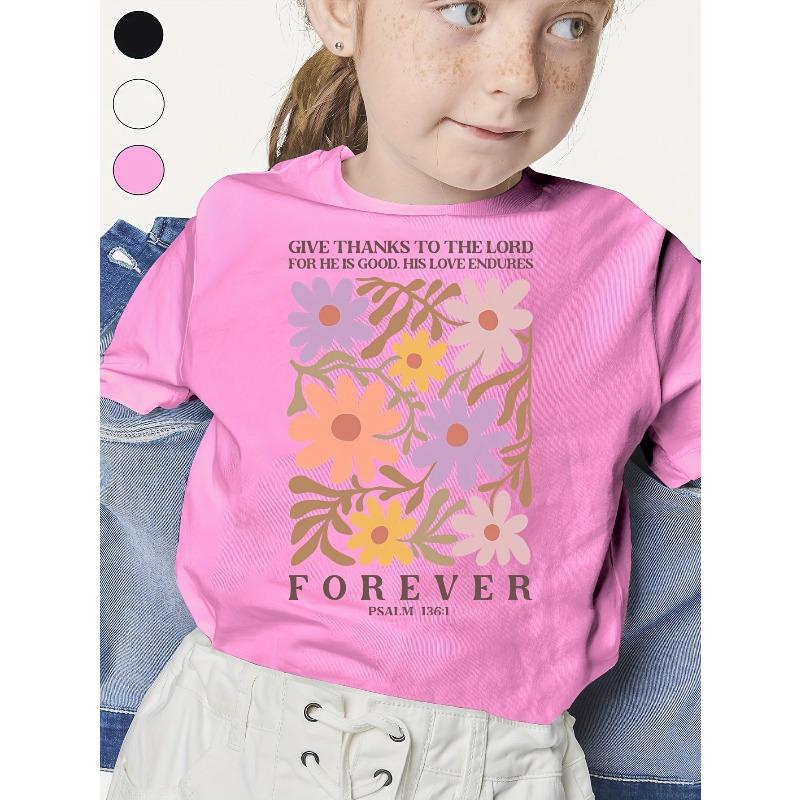 European Size Girl Floral Pattern T-shirt Short Sleeves Round Neck Shirt 164cm рожевий
European Size Girl Floral Pattern T-shirt Short Sleeves Round Neck Shirt 164cm рожевий