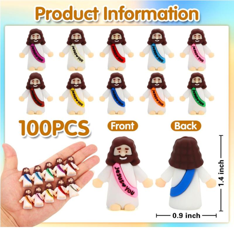 100Pcs Little Jesus Figures,Jesus Loves You Figures,Tiny Baby Jesus Figures for Crafts Pocket Hide and Seek, Sunday School Religious Party Favors Gift
100Pcs Little Jesus Figures,Jesus Loves You Figures,Tiny Baby Jesus Figures for Crafts Pocket Hide and Seek, Sunday School Religious Party Favors Gift