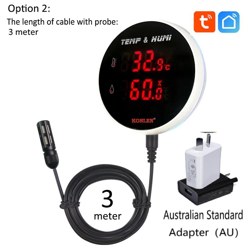 Tuya WIFI Temperature Humidity Sensor Thermometer Hygrometer Smart Life Moisture Probe For Home Plants google home alexa червоний
Tuya WIFI Temperature Humidity Sensor Thermometer Hygrometer Smart Life Moisture Probe For Home Plants google home alexa червоний