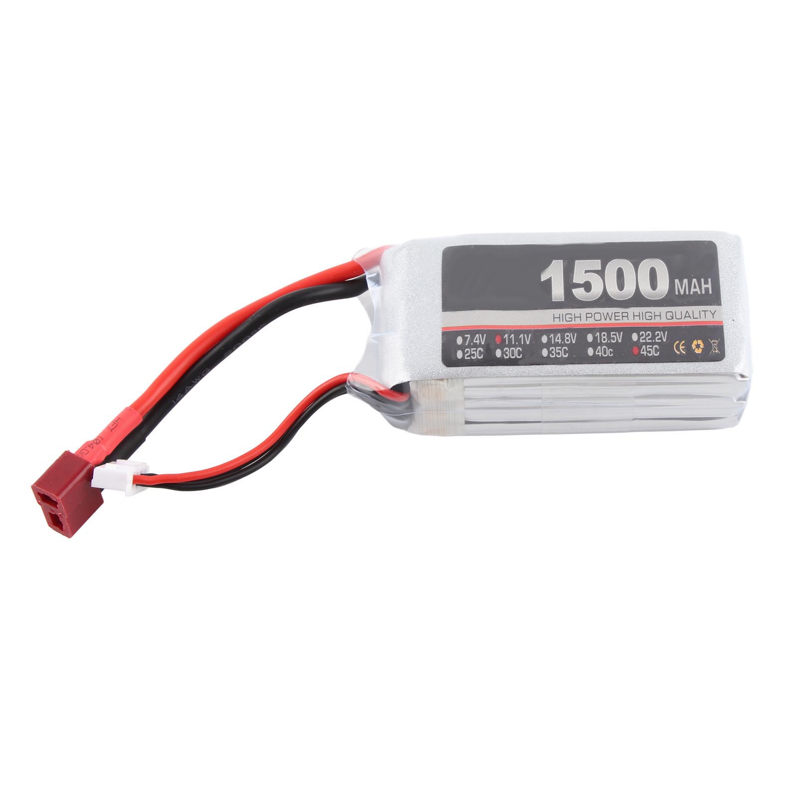 Акумулятор LiPo 11.1V 45C 1500mAh 3S для FPV гоночного дрона, квадрокоптера, вертольота, літака, радіокерованого човна, радіокерованого
Акумулятор LiPo 11.1V 45C 1500mAh 3S для FPV гоночного дрона, квадрокоптера, вертольота, літака, радіокерованого човна, радіокерованого
