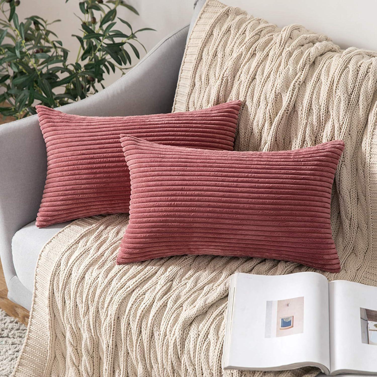 New Solid Color Striped Corduroy Pillow Sofa Cushion Simple Nap Cushion Office Lumbar Cushion 45 × 45cm коралові рожевого кольору
New Solid Color Striped Corduroy Pillow Sofa Cushion Simple Nap Cushion Office Lumbar Cushion 45 × 45cm коралові рожевого кольору