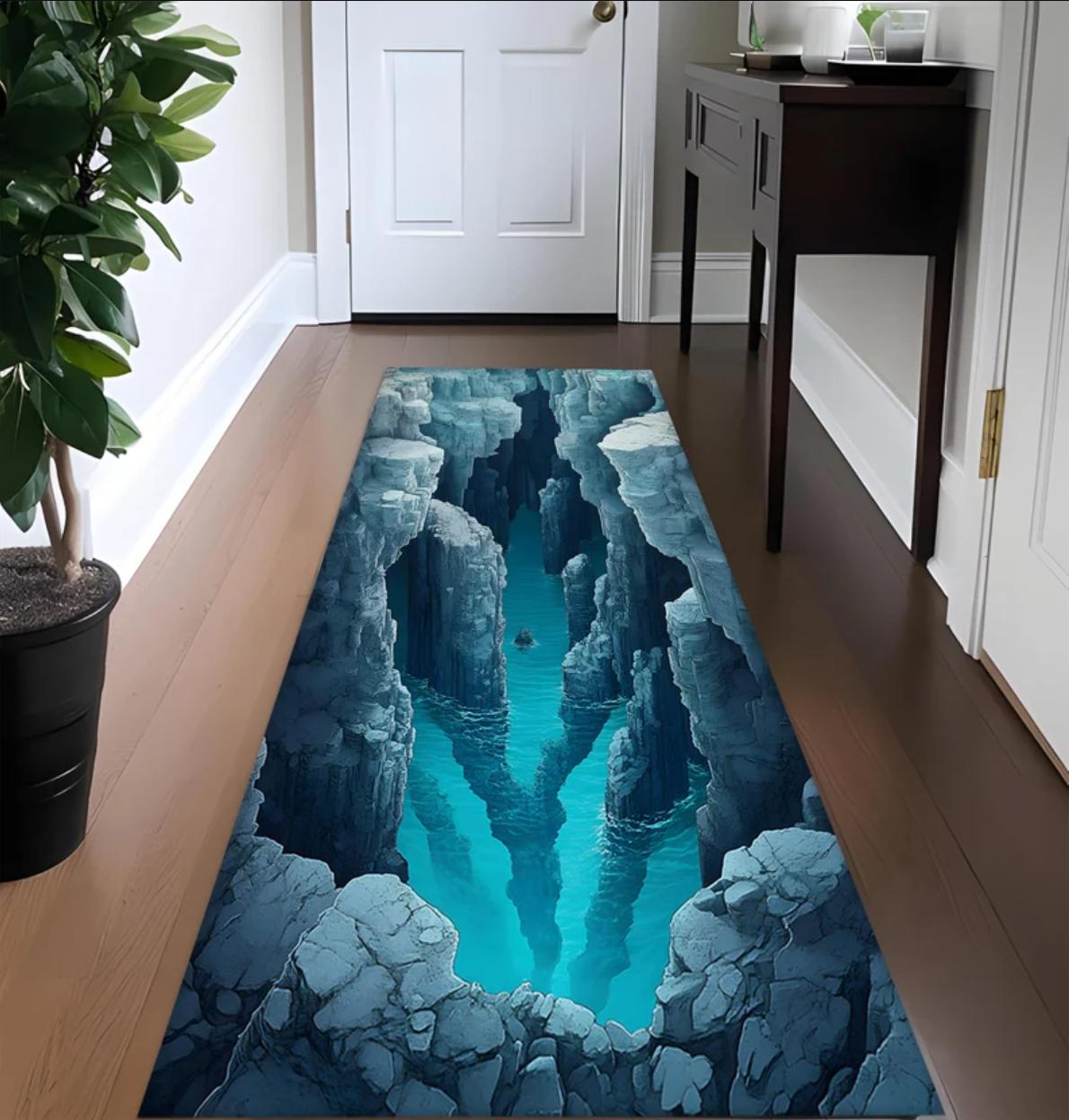 Hallway Runner Rug 3D Waterfall Stream Pattern Carpet Non-Slip Soft Easy Clean Nature Healing Fresh Style Decor Area Home Mat 40X120CM
Hallway Runner Rug 3D Waterfall Stream Pattern Carpet Non-Slip Soft Easy Clean Nature Healing Fresh Style Decor Area Home Mat 40X120CM