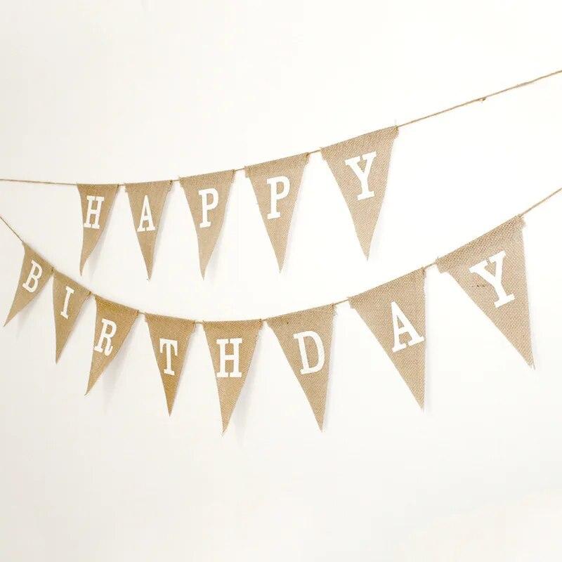 13 Flags Vintage Jute Hessian Burlap Banner Happy Birthday Party Photography Props Celebration Party Decoration Banner
13 Flags Vintage Jute Hessian Burlap Banner Happy Birthday Party Photography Props Celebration Party Decoration Banner