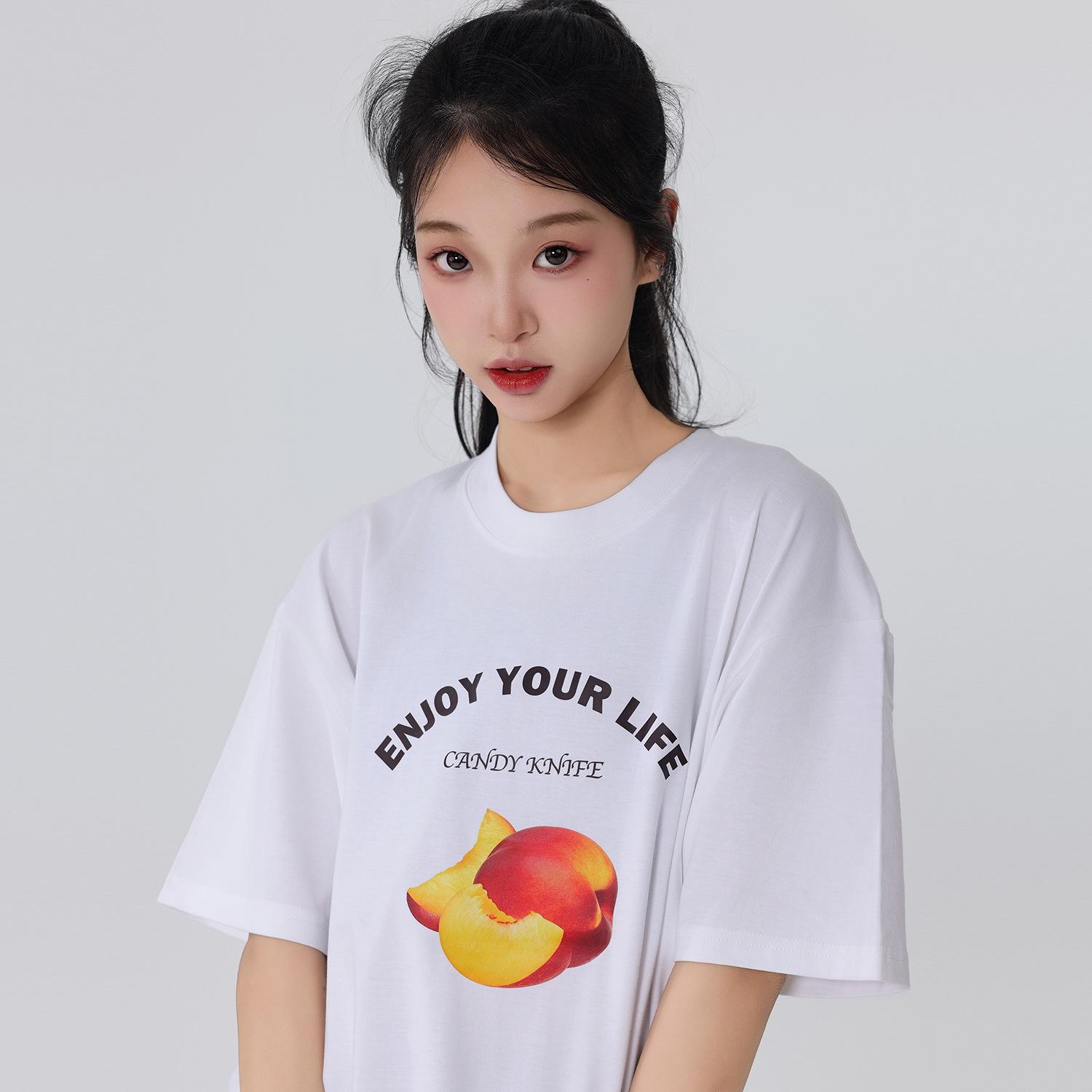 Korean Casual Loose Short Sleeve Crew Neck T-Shirt, Chinese Style Apple Print, Pure Cotton, Summer Versatile Trend. L бежевый
Korean Casual Loose Short Sleeve Crew Neck T-Shirt, Chinese Style Apple Print, Pure Cotton, Summer Versatile Trend. L бежевый