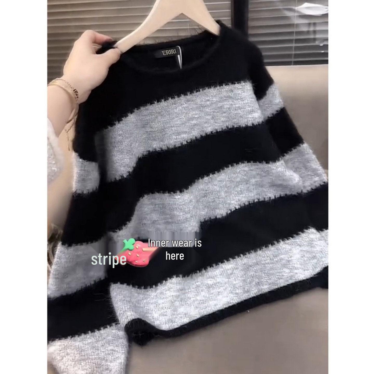 Spring 2026 Women s Trendy Striped Knitwear: Loose Round Neck Sweater - Lazy Style and Slimming Fit. M (95-105 kg recommended)
Spring 2026 Women s Trendy Striped Knitwear: Loose Round Neck Sweater - Lazy Style and Slimming Fit. M (95-105 kg recommended)