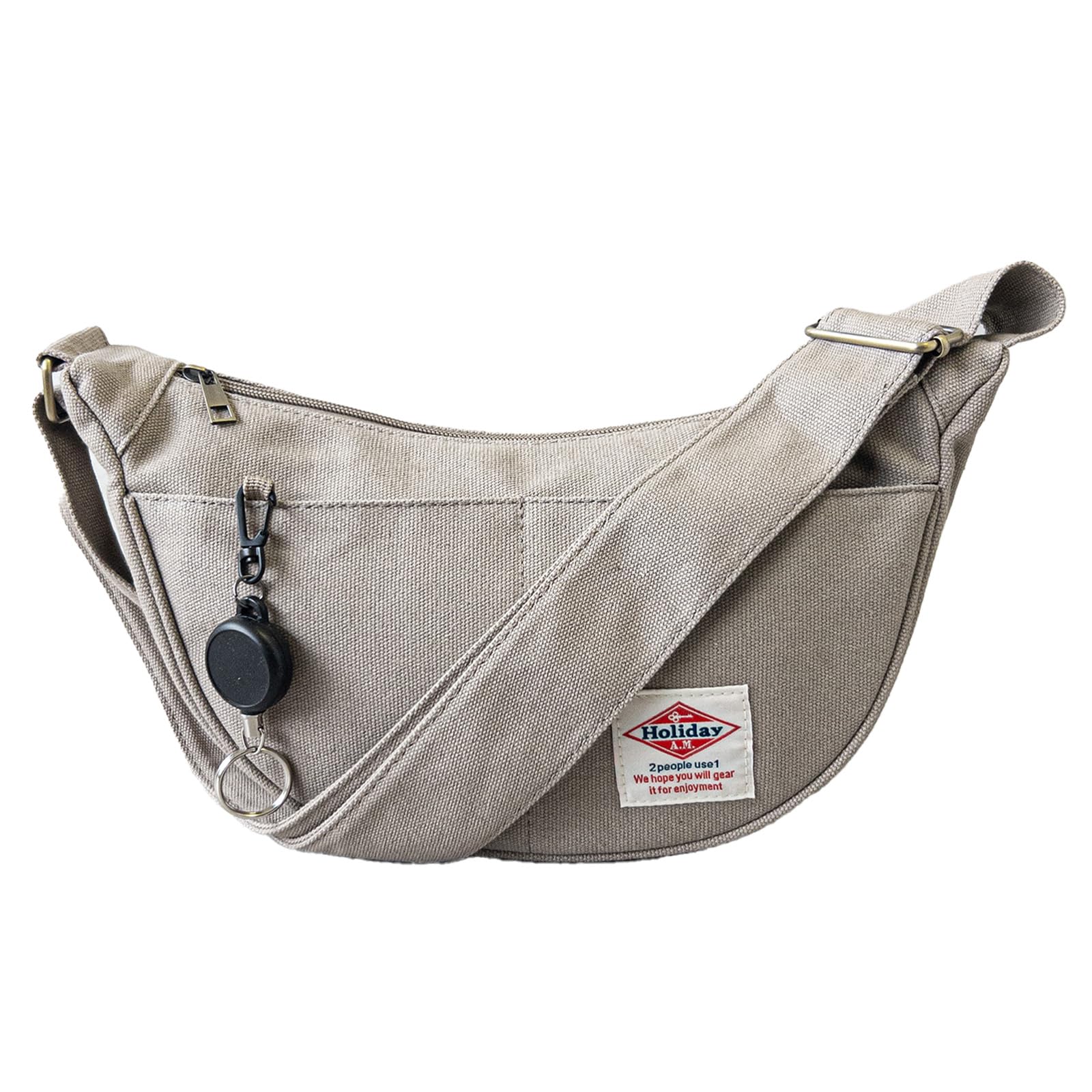 Holiday A.M. Women s Canvas Half Moon Shoulder Bag (KB219) [GraySize: 17cm x 29cm x 10cm (H x W x D)Features: 2 front pockets, 1 interior pocket, 1
Holiday A.M. Women s Canvas Half Moon Shoulder Bag (KB219) [GraySize: 17cm x 29cm x 10cm (H x W x D)Features: 2 front pockets, 1 interior pocket, 1