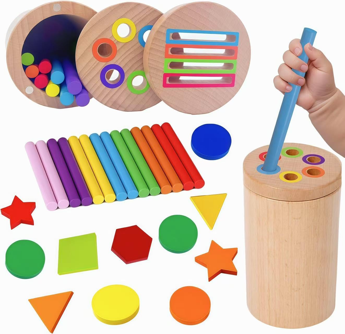 VCYCTO Baby toys Wooden toys Educational toys Montessori 0 1 2 3 4 years old Boys Girls Birthday presents Christmas Popular rankings educational toys
VCYCTO Baby toys Wooden toys Educational toys Montessori 0 1 2 3 4 years old Boys Girls Birthday presents Christmas Popular rankings educational toys