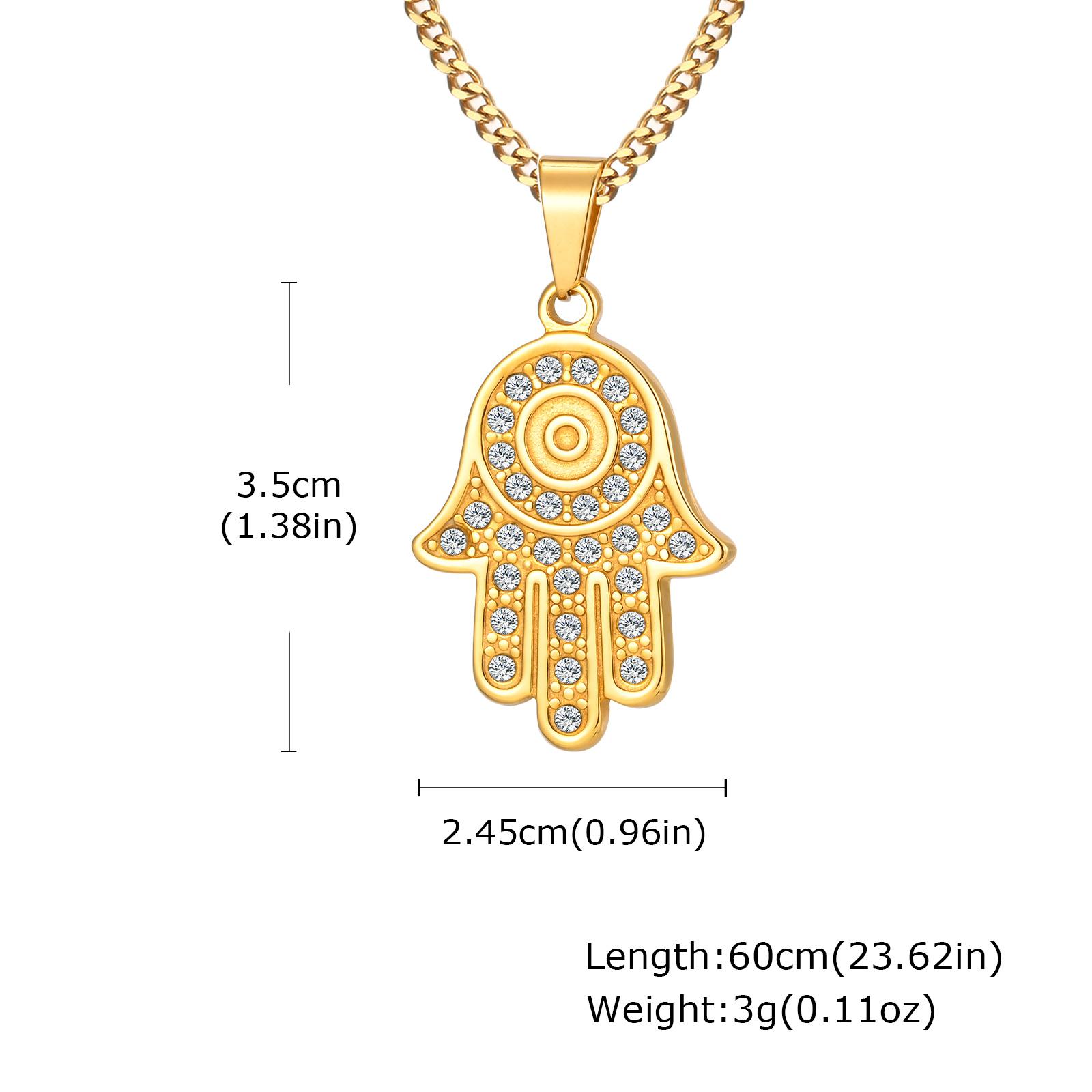 Vnox Stainless Steel Hand Shape Pendant Necklace with Zircon Stone, Gold-Plated Link Chains Charm Choker for Men Women Gifts
Vnox Stainless Steel Hand Shape Pendant Necklace with Zircon Stone, Gold-Plated Link Chains Charm Choker for Men Women Gifts