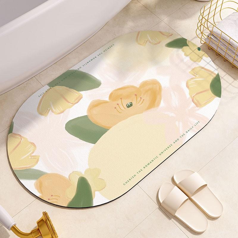 Plant Flowers Girl Heart Bathroom Floor Rug Soft Diatom Mud Bathroom Doorway Moisture-wicking Slip-resistant Mat for Bathing 45 * 75cm
Plant Flowers Girl Heart Bathroom Floor Rug Soft Diatom Mud Bathroom Doorway Moisture-wicking Slip-resistant Mat for Bathing 45 * 75cm
