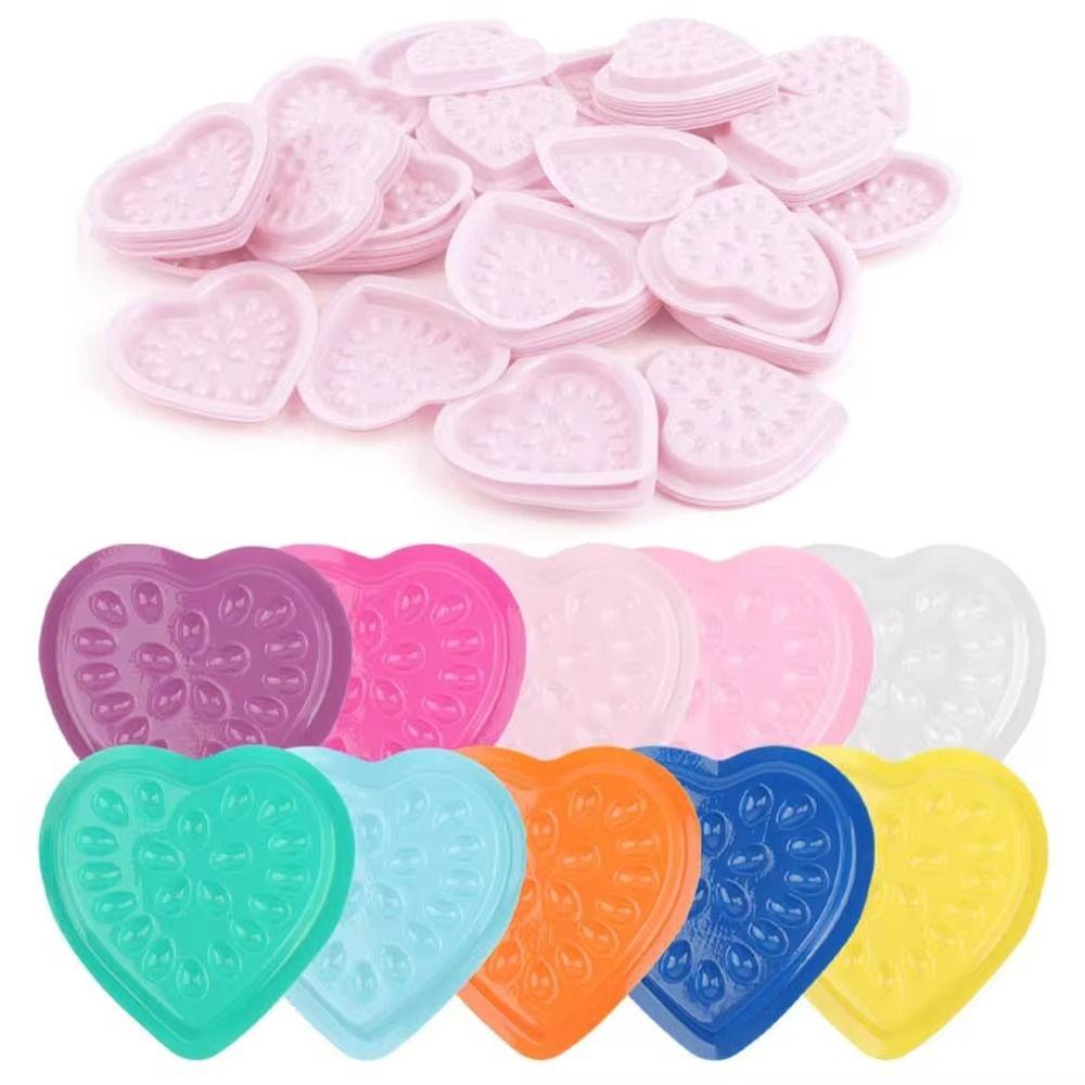 100PCS Adhesive Eyelash Glue Pallet Heart Shaped Plastic Gasket Palett Lash Adhesive Stand Pads фіолетовий 
100PCS Adhesive Eyelash Glue Pallet Heart Shaped Plastic Gasket Palett Lash Adhesive Stand Pads фіолетовий