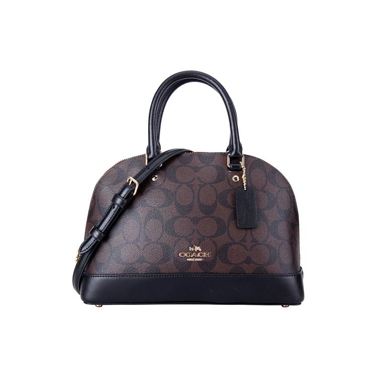 Новая купольная сумка COACH Sierra из канвы с покрытием, Сумка, Сумка на плечо, Сумка кроссбоди Среднего размера Женская Темно-кофейная 27583-IMAA8 26.4*10.2*17.8CM