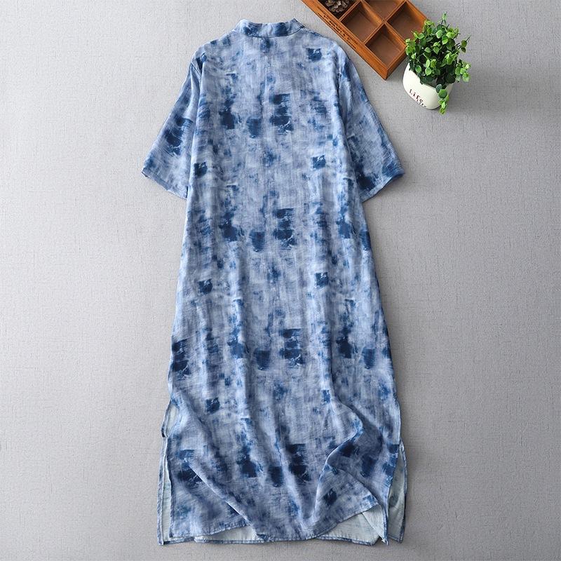 2025 summer new improved cheongsam medium and long retro printed button dress women XXL
2025 summer new improved cheongsam medium and long retro printed button dress women XXL