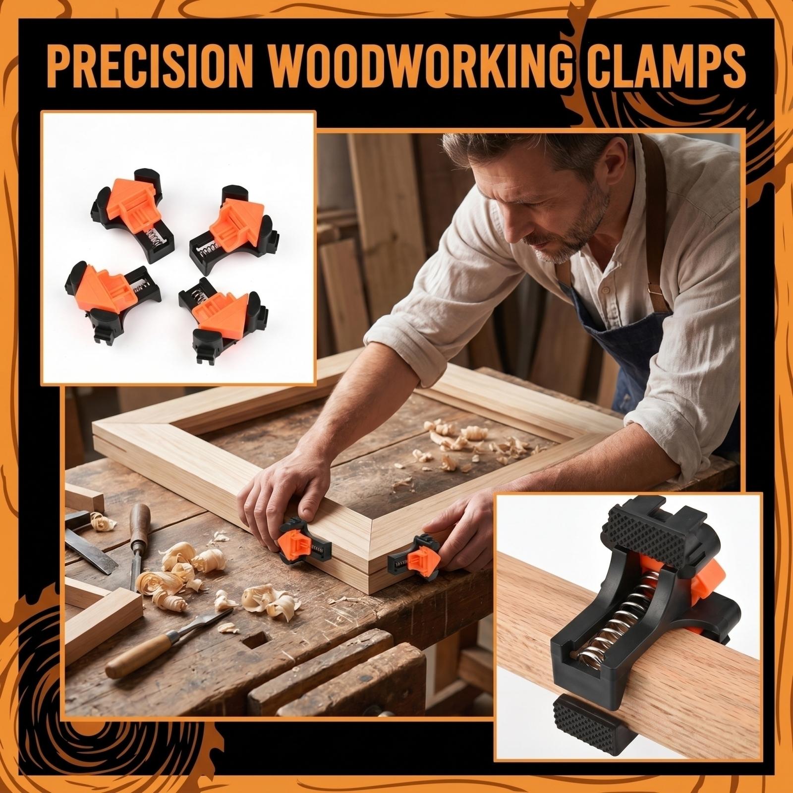 Woodworking Right Angle Clamp Fixing Clip One Size чорний
Woodworking Right Angle Clamp Fixing Clip One Size чорний