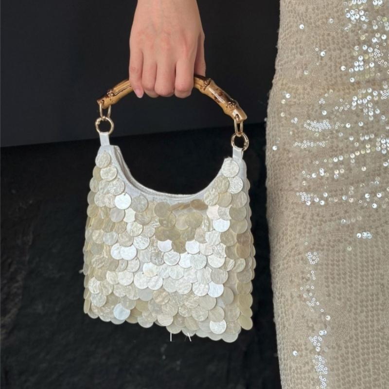 New Bamboo Handbag French Style Hand Sewn Sequins Shell Bag Women s Vacation Travel Tote Bag Single Shoulder Crossbody Bag белый
New Bamboo Handbag French Style Hand Sewn Sequins Shell Bag Women s Vacation Travel Tote Bag Single Shoulder Crossbody Bag белый