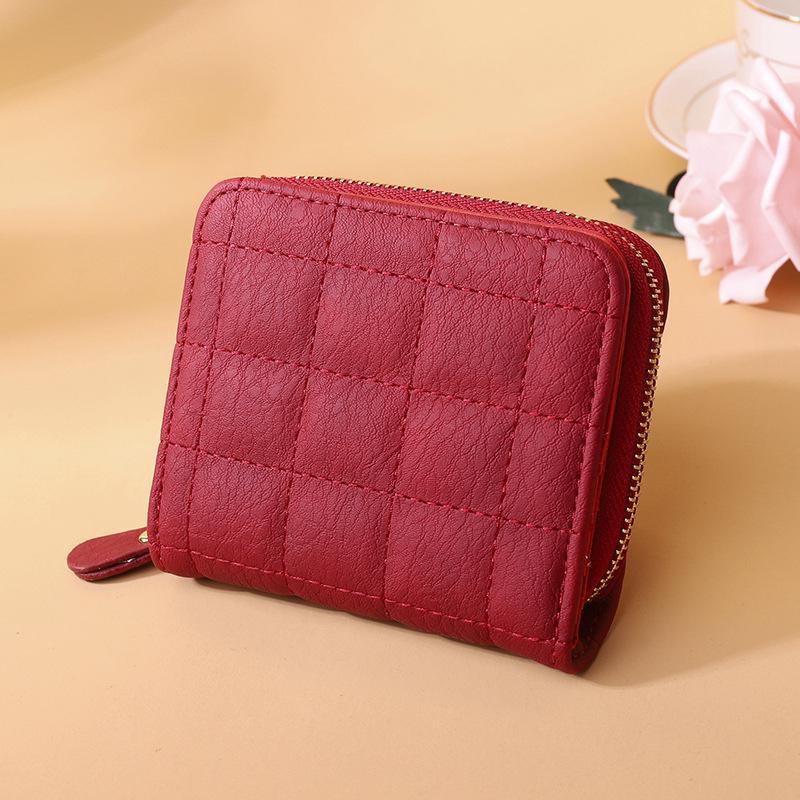 Women Short Wallets PU Leather Female Plaid Purses Card Holder Zipper Small Coin Purse Card Holder Wallet Key Pouch червоний
Women Short Wallets PU Leather Female Plaid Purses Card Holder Zipper Small Coin Purse Card Holder Wallet Key Pouch червоний