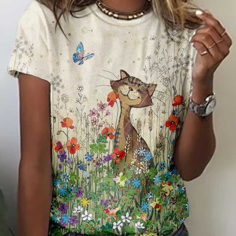 Ladies Casual Printed Short Sleeve Round Neck T-Shirt Women s Top XL
Ladies Casual Printed Short Sleeve Round Neck T-Shirt Women s Top XL