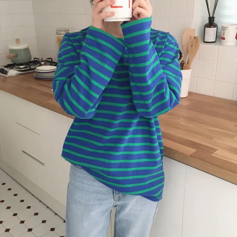 Весна Осень Женские хлопковые классические полосатые футболки с длинным рукавом и круглым вырезом Повседневные свободные рубашки Женские топы L темно-синий
Весна Осень Женские хлопковые классические полосатые футболки с длинным рукавом и круглым вырезом Повседневные свободные рубашки Женские топы L темно-синий