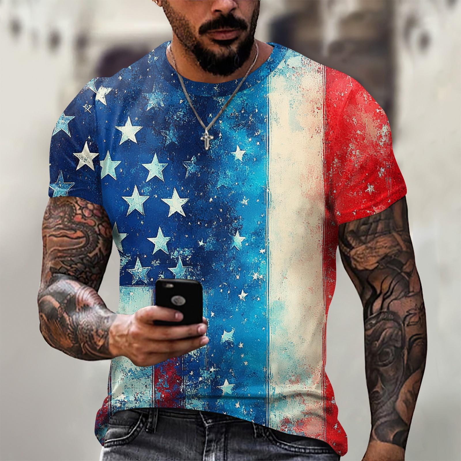 Мужская модная футболка, уличная повседневная одежда с коротким рукавом XXL синий
Мужская модная футболка, уличная повседневная одежда с коротким рукавом XXL синий