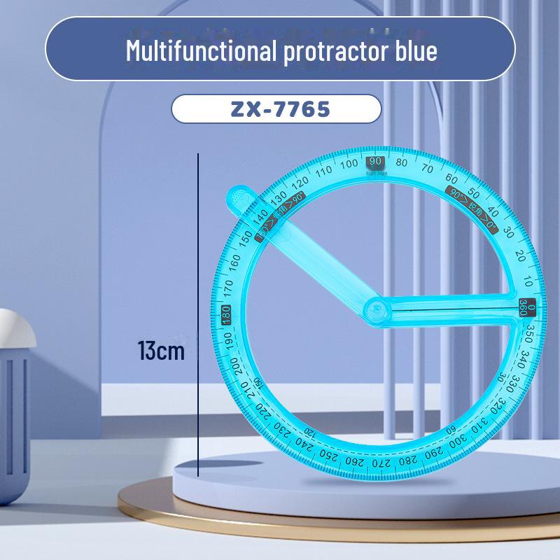 Многофункциональный набор линеек геометрии для учеников начальной школы для занятий по математике синий