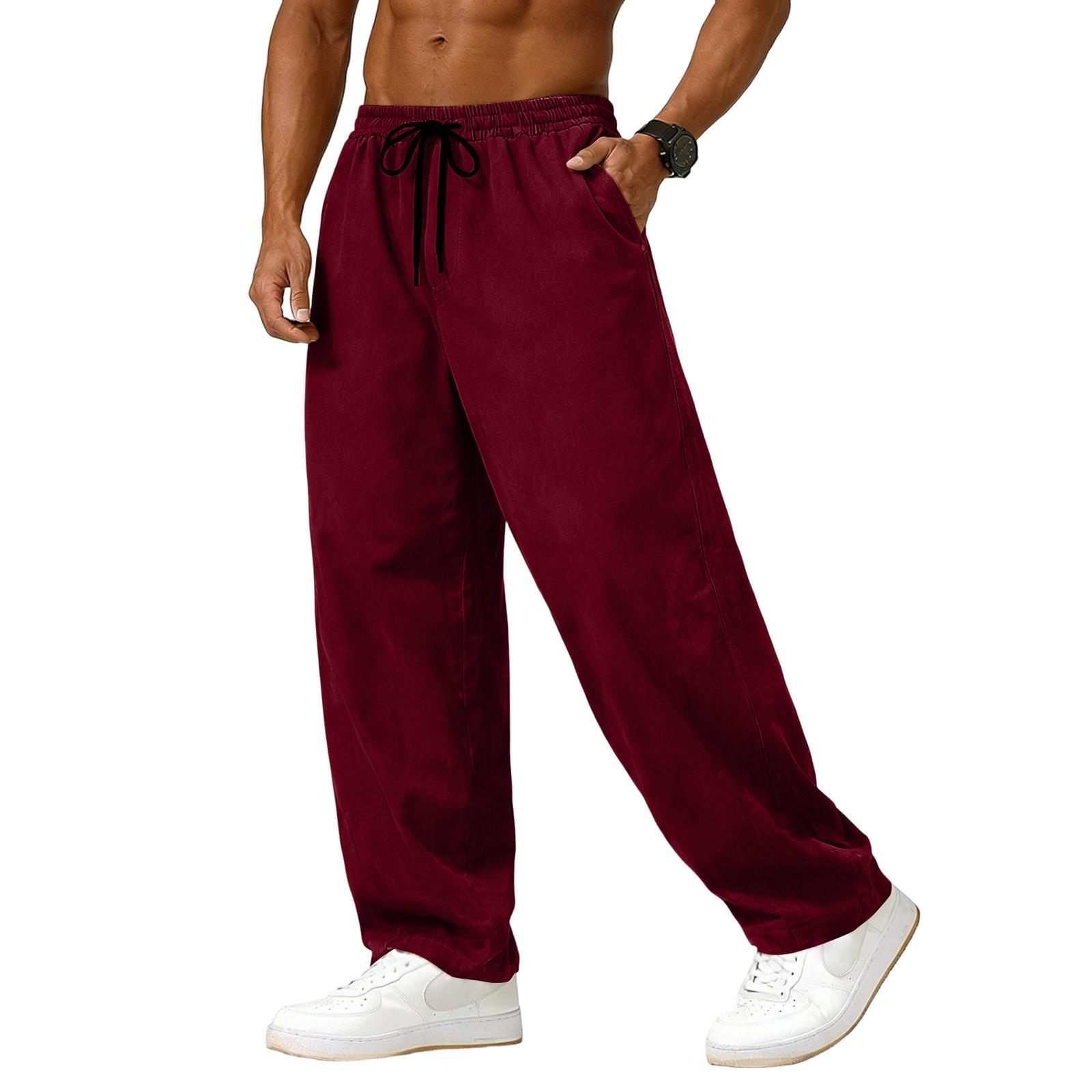 Men s Relaxed-Fit Stretch Trousers With Elastic Waistband And Cuffed Legs XL винний
Men s Relaxed-Fit Stretch Trousers With Elastic Waistband And Cuffed Legs XL винний