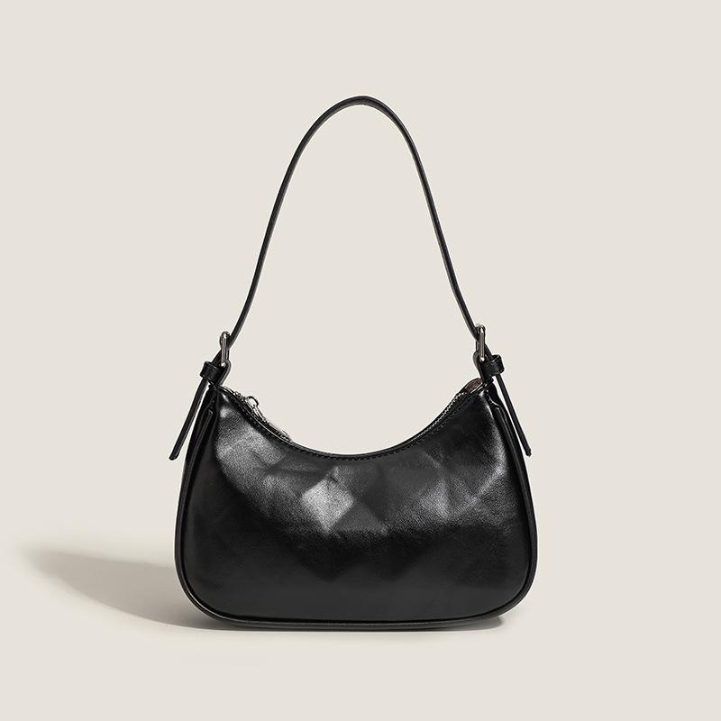 Сумка на одно плечо в стиле «легкая роскошь», трендовая ранняя осень, персонализированная однотонная маленькая квадратная сумка, простая и повседневная качественная сумка кроссбоди чёрный