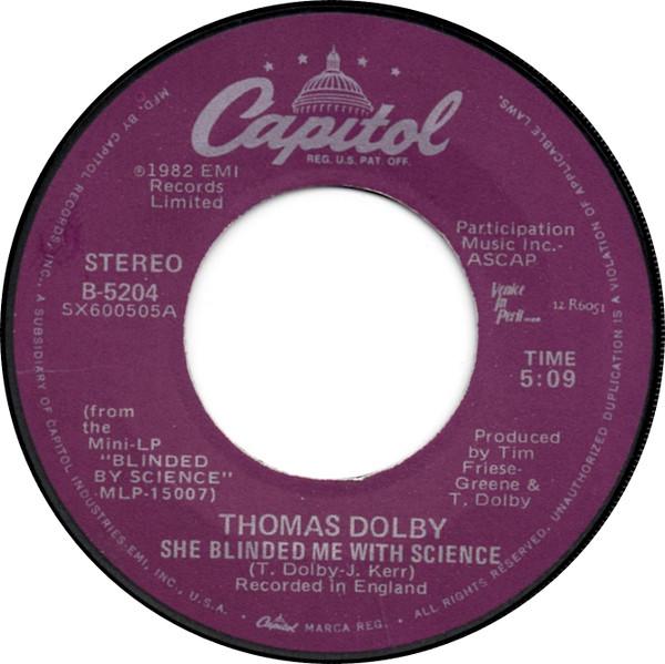 7-дюймовая пластинка THOMAS DOLBY - She Blinded Me With Science / Flyin B5204 Capitol Records 1982 US Поп Б/У
7-дюймовая пластинка THOMAS DOLBY - She Blinded Me With Science / Flyin B5204 Capitol Records 1982 US Поп Б/У