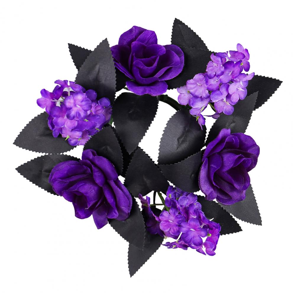 Faux Silk Flower Candle Wreath Purple Flower Centerpiece Halloween Purple Rose Candle Wreath Set for Table Centerpieces Desktop
Faux Silk Flower Candle Wreath Purple Flower Centerpiece Halloween Purple Rose Candle Wreath Set for Table Centerpieces Desktop