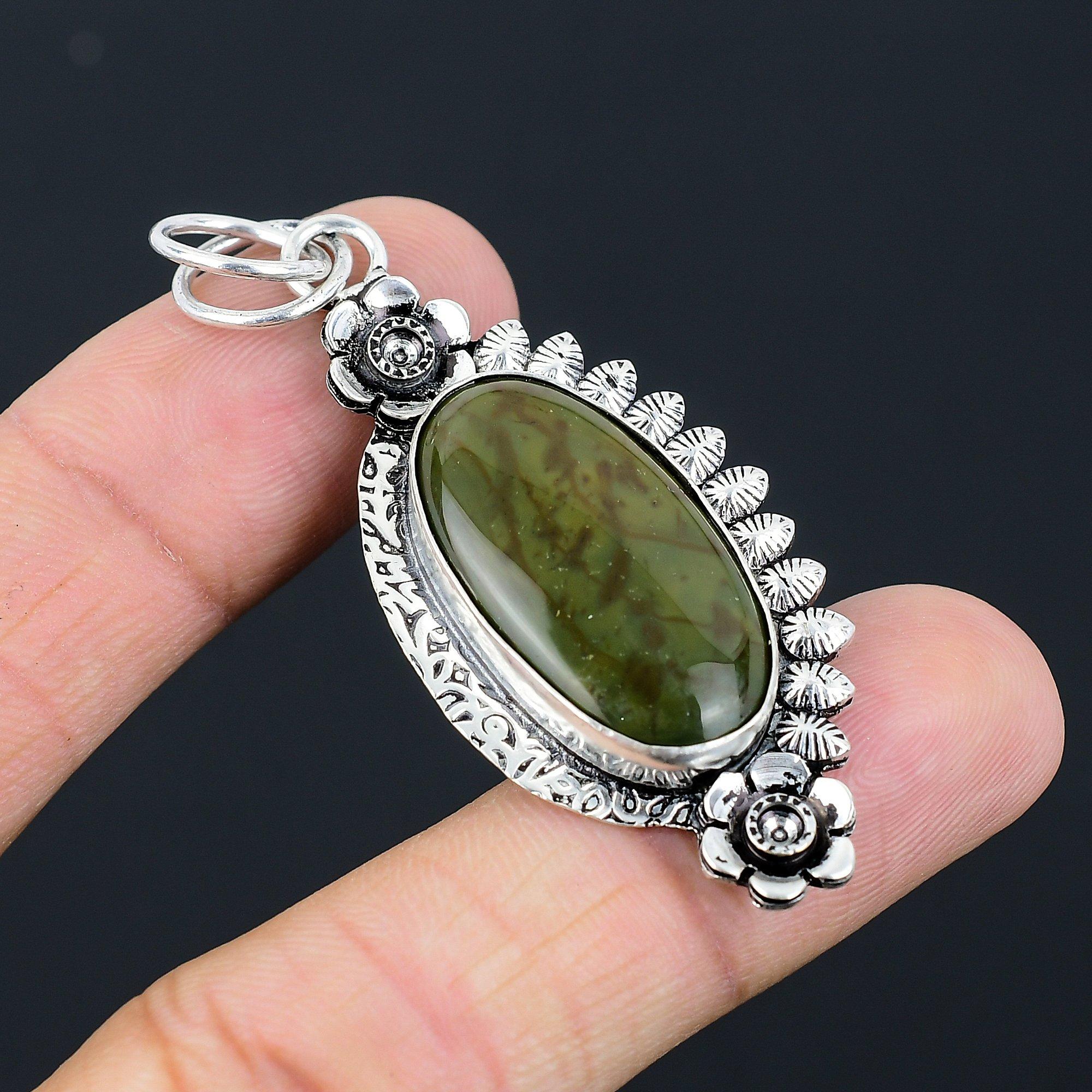 Daughters Day Deal Polychrome Jasper Gemstone Flower Pendant 925 Sterling Silver
Daughters Day Deal Polychrome Jasper Gemstone Flower Pendant 925 Sterling Silver