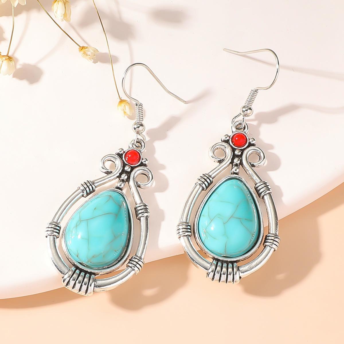 Hot Sale Bohemian Vintage Earrings Leaf Droplet Shaped Handmade Rice Bead Woven Tassel Turquoise Earrings
Hot Sale Bohemian Vintage Earrings Leaf Droplet Shaped Handmade Rice Bead Woven Tassel Turquoise Earrings
