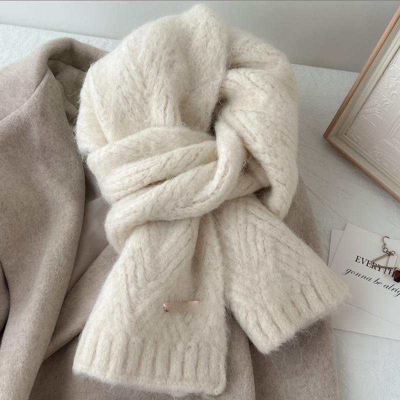 Women Winter Atmosphere Solid Color Simple Soft Warm Lazy Style Scarf New Korean Versatile Knitted Scarf One Size бежевий
Women Winter Atmosphere Solid Color Simple Soft Warm Lazy Style Scarf New Korean Versatile Knitted Scarf One Size бежевий