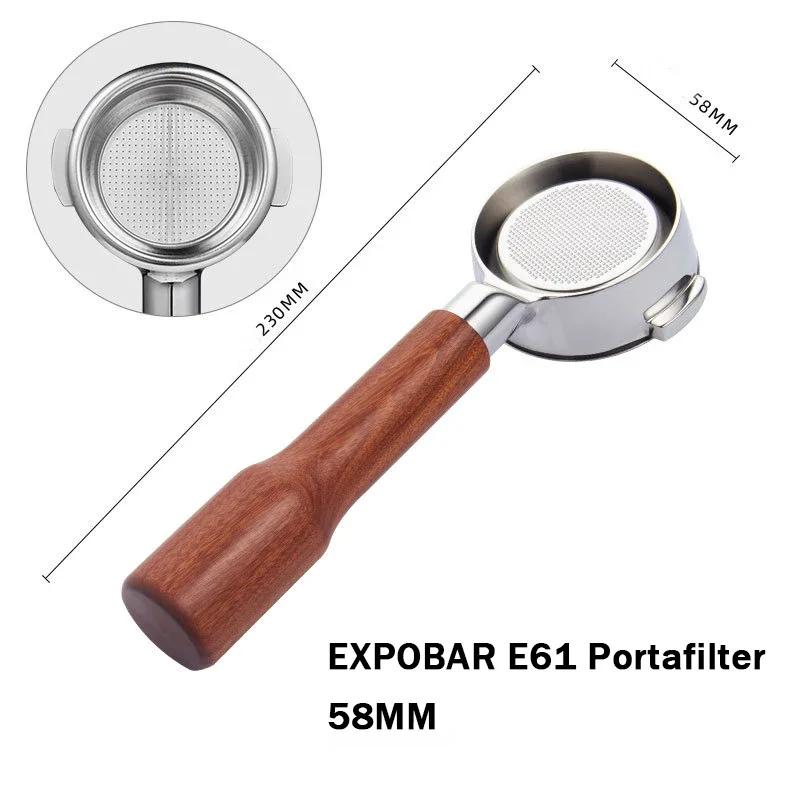 Одношаровий фільтр з ручним пресом, ручка з твердої деревини Кавоварка E61 Бездонний набір портафільтрів, сумісний із груповою головкою 58 мм
Одношаровий фільтр з ручним пресом, ручка з твердої деревини Кавоварка E61 Бездонний набір портафільтрів, сумісний із груповою головкою 58 мм