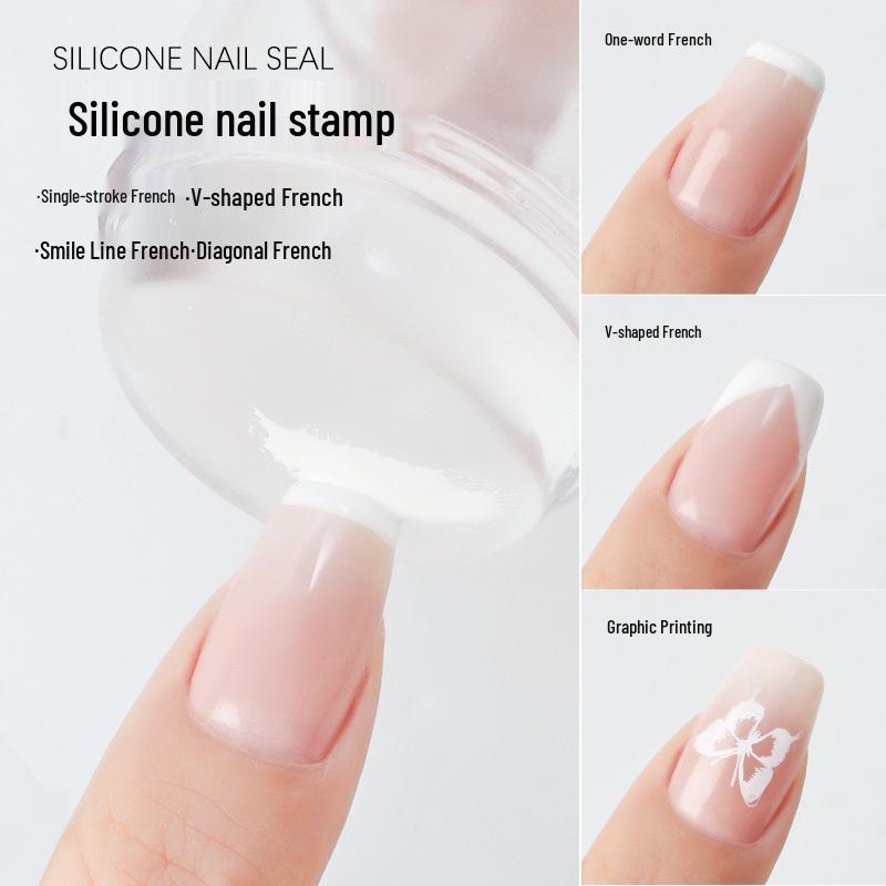 Nail Art French Manicure Silicone Stamper Set with Double-Ended Stamper and Scraper
Nail Art French Manicure Silicone Stamper Set with Double-Ended Stamper and Scraper