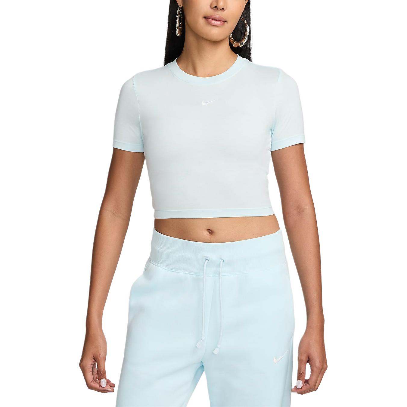 Nike Спортивная одежда Essentials Series Повседневная спортивная футболка с круглым вырезом и коротким рукавом, женские футболки Glacier-Blue White FB2874-474 S
Nike Спортивная одежда Essentials Series Повседневная спортивная футболка с круглым вырезом и коротким рукавом, женские футболки Glacier-Blue White FB2874-474 S