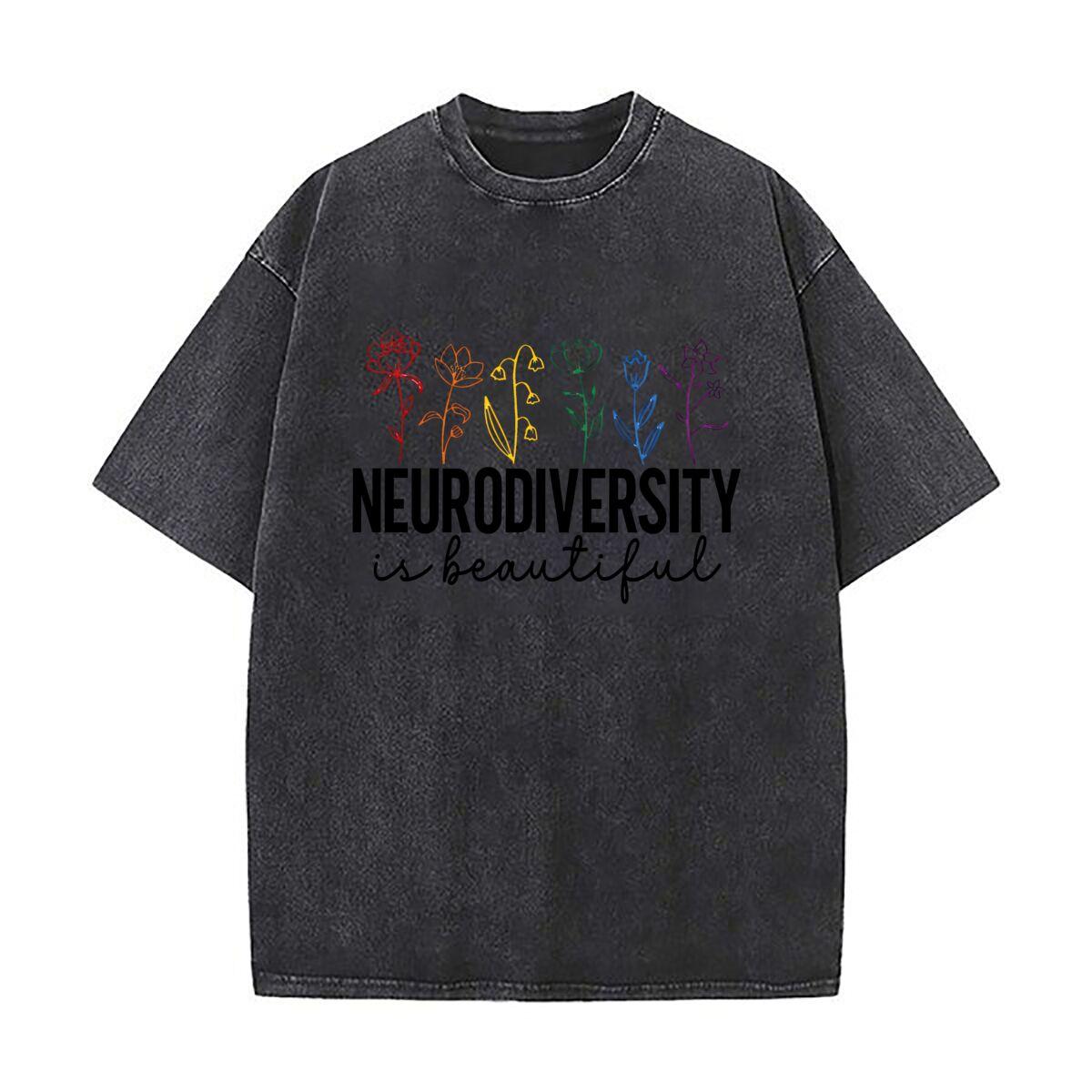 Neurodiversity is Beautiful Autism Wildflower Washed Vintage TShirts Street Hip Hop Retro Punk T Shirt S
Neurodiversity is Beautiful Autism Wildflower Washed Vintage TShirts Street Hip Hop Retro Punk T Shirt S