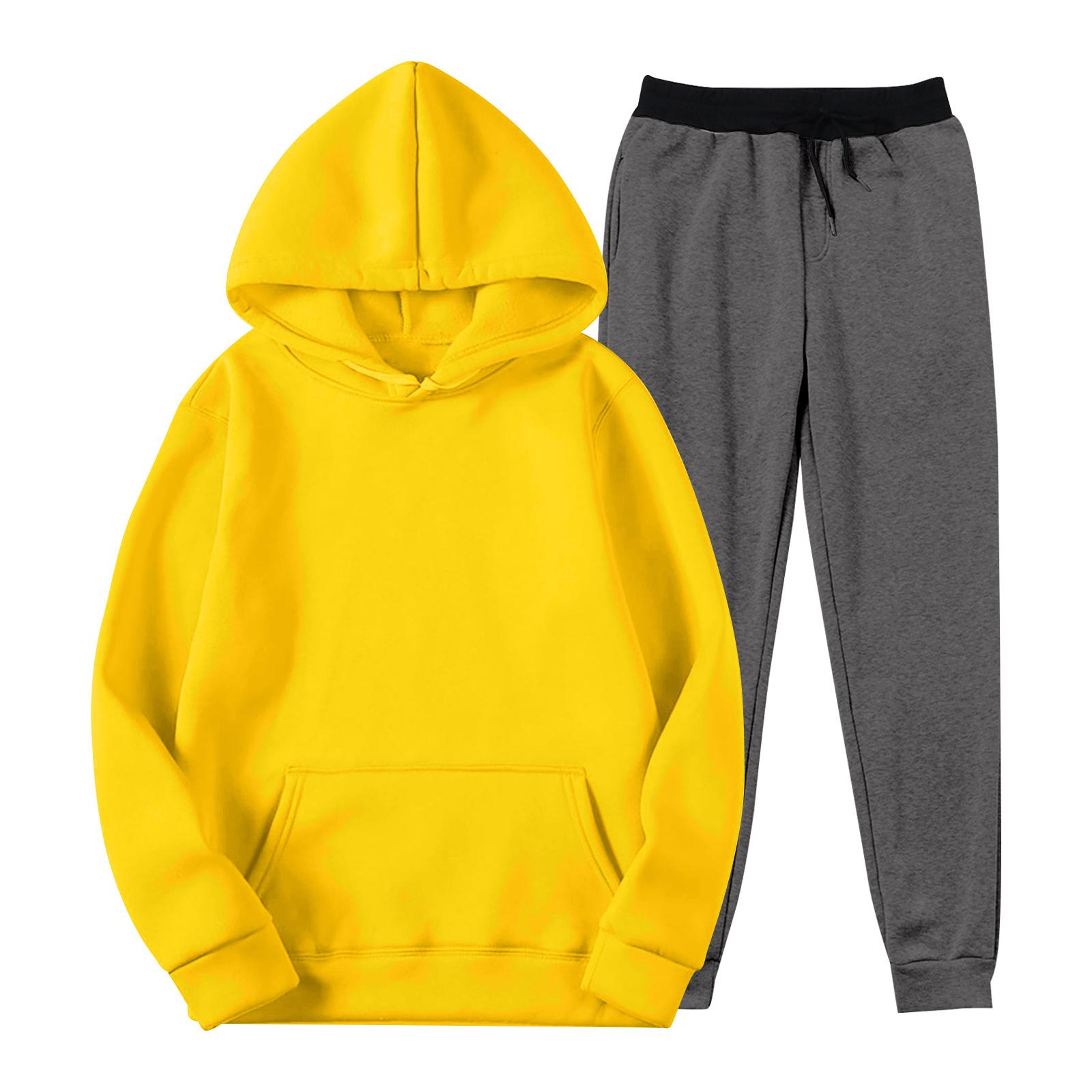 Men s Winter Color Long-Sleeved Hooded Drawstring Sweatshirt And Sweatpants Suit XXL жовтий
Men s Winter Color Long-Sleeved Hooded Drawstring Sweatshirt And Sweatpants Suit XXL жовтий