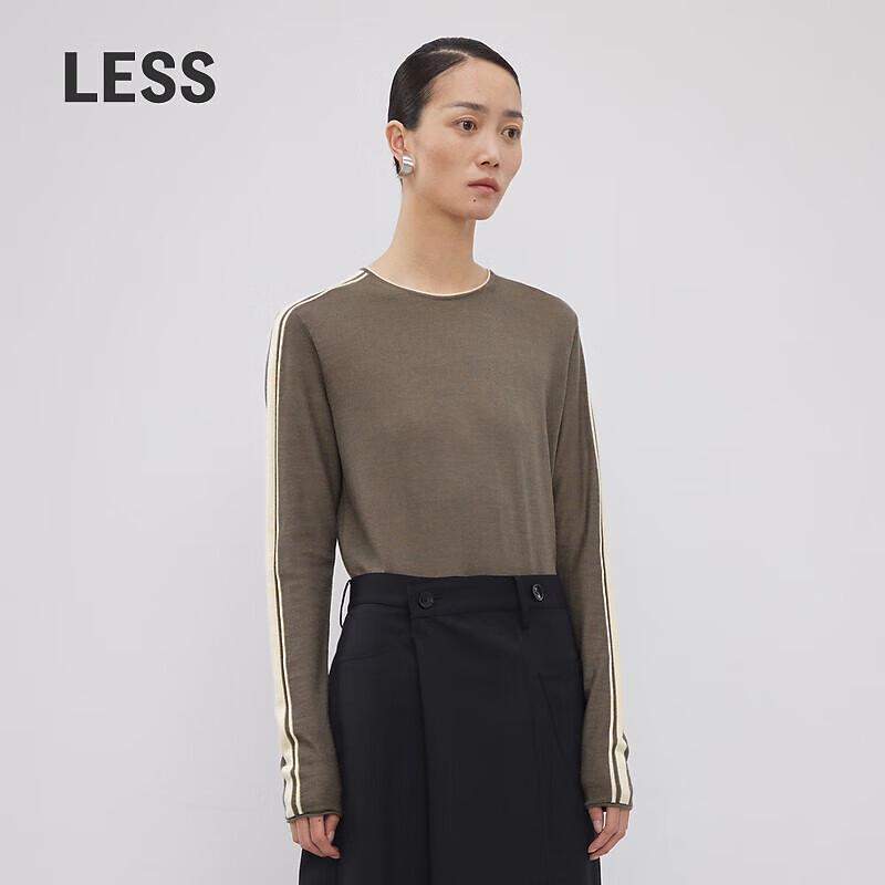 LESS Women s Striped Cashmere Blend Round Neck Pullover Sweater S
LESS Women s Striped Cashmere Blend Round Neck Pullover Sweater S