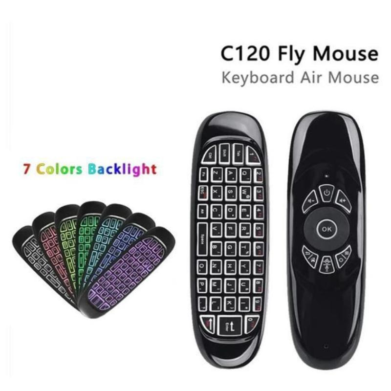 C120 Rgb Backlight Fly Air Mouse Gyro Sensor Wireless 2.4G Rf Keyboard Remote Control For Android Smart Tv Box чорний
C120 Rgb Backlight Fly Air Mouse Gyro Sensor Wireless 2.4G Rf Keyboard Remote Control For Android Smart Tv Box чорний