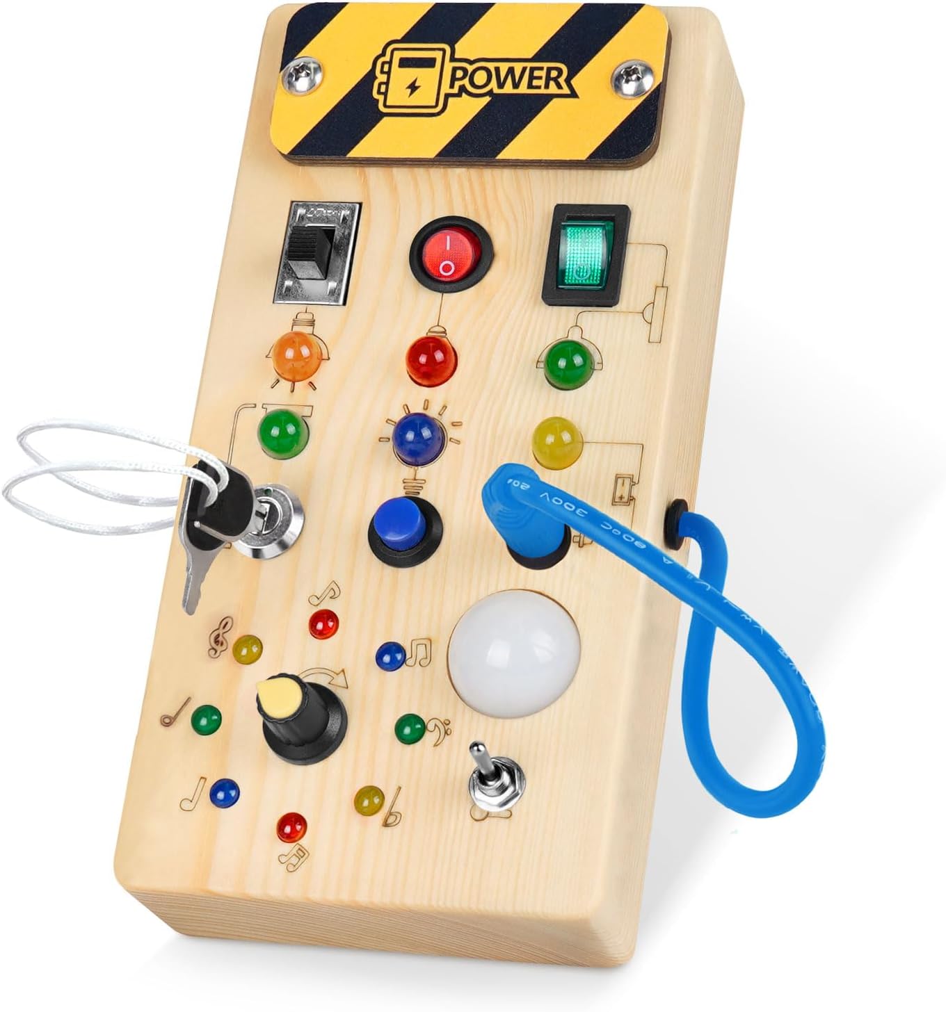 Montessori Wooden Busy Board with 8 LED Light switches, Sensory Toys Light Switch Travel Toys for 1+ Year Old Baby and Toddler Dinosaur Busy Board
Montessori Wooden Busy Board with 8 LED Light switches, Sensory Toys Light Switch Travel Toys for 1+ Year Old Baby and Toddler Dinosaur Busy Board