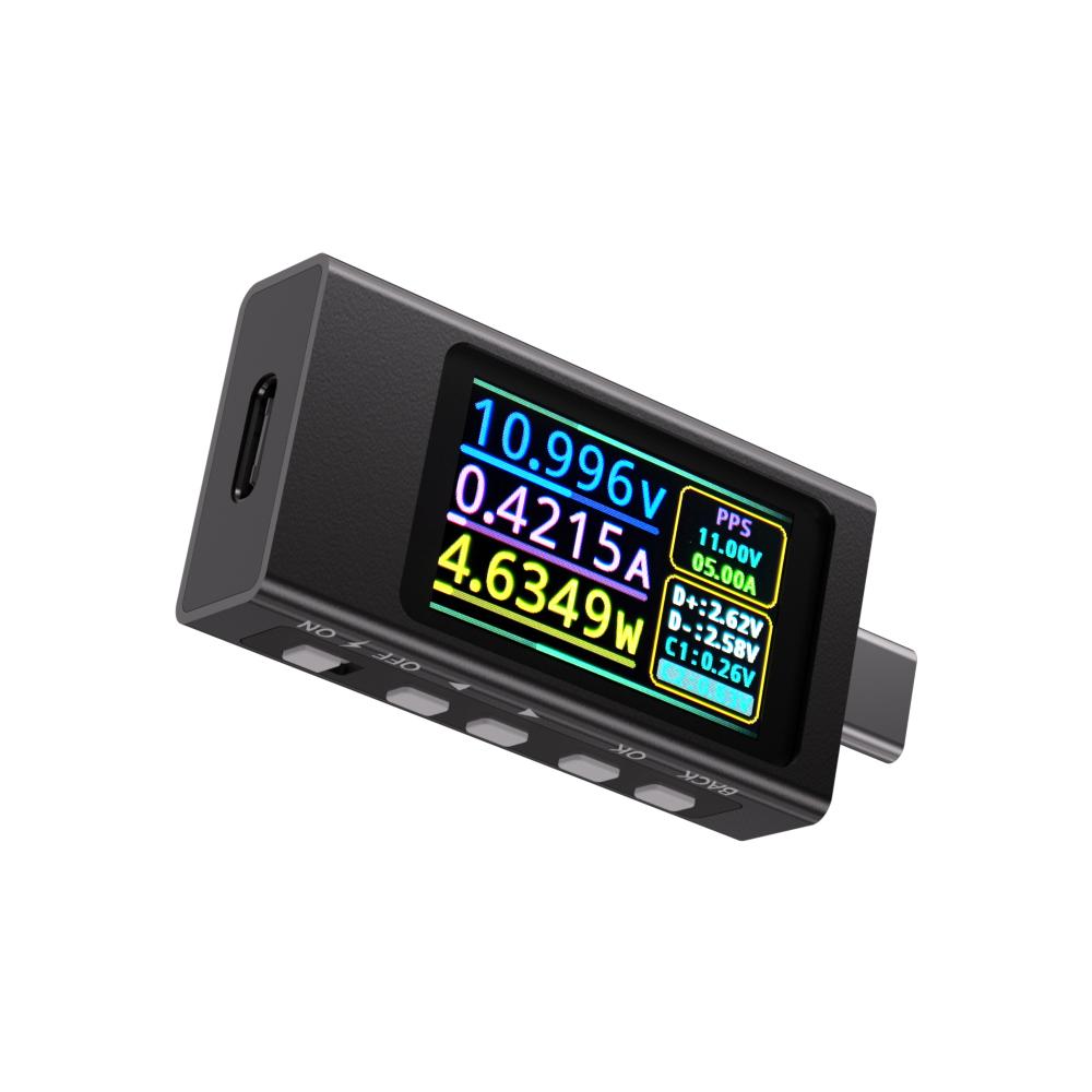 KWS-X1 Тестер Type C Вольтметр 4В-30В 12А Лічильник виявлення напруги та струму IPS Дисплей PD3.1 Лічильник тригера швидкої зарядки
KWS-X1 Тестер Type C Вольтметр 4В-30В 12А Лічильник виявлення напруги та струму IPS Дисплей PD3.1 Лічильник тригера швидкої зарядки