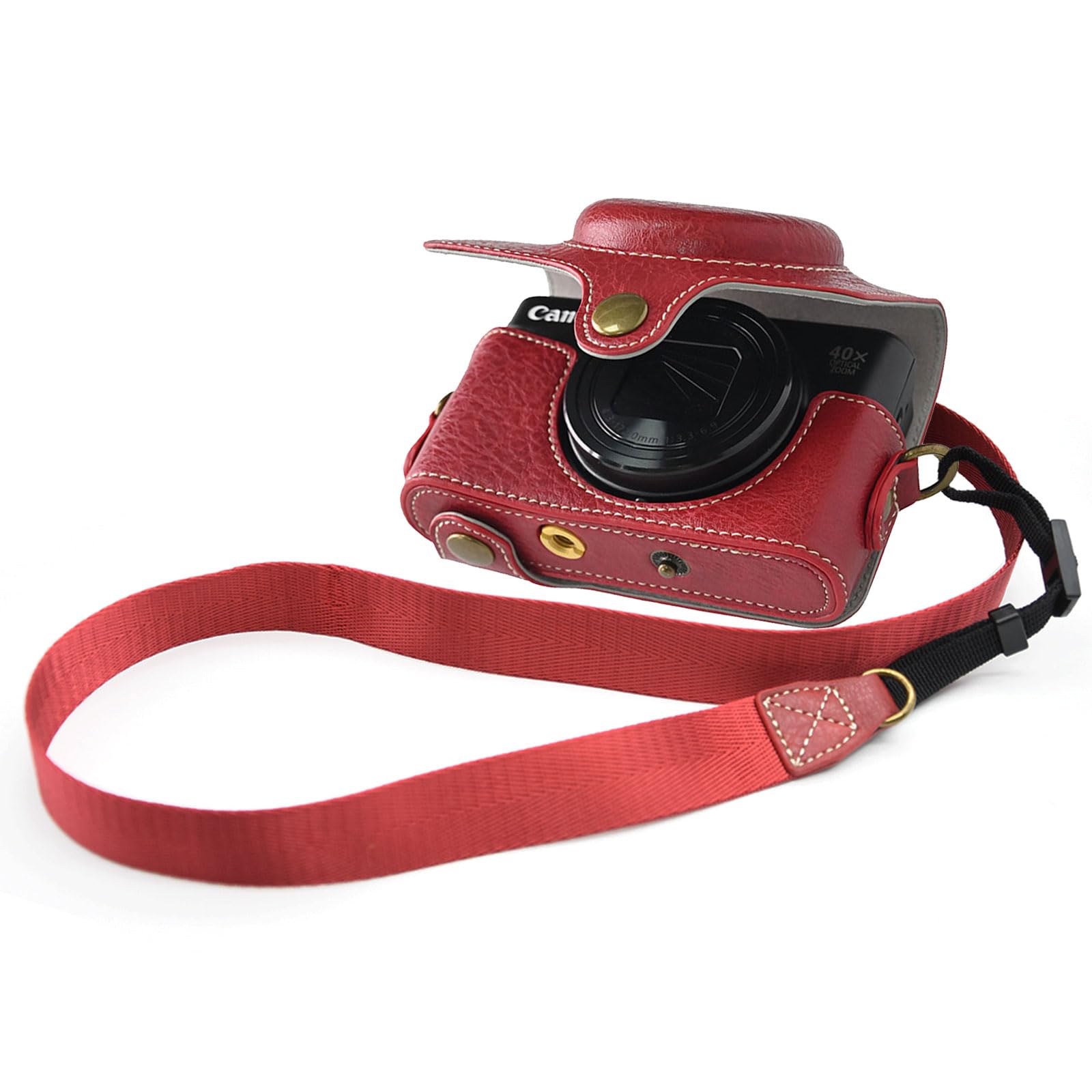 BEADY Camera Case for Canon PowerShot SX720 SX730 and SX740 PU Leather Protective Cover with Shoulder Red HS, HS, HS, Strap,
BEADY Camera Case for Canon PowerShot SX720 SX730 and SX740 PU Leather Protective Cover with Shoulder Red HS, HS, HS, Strap,