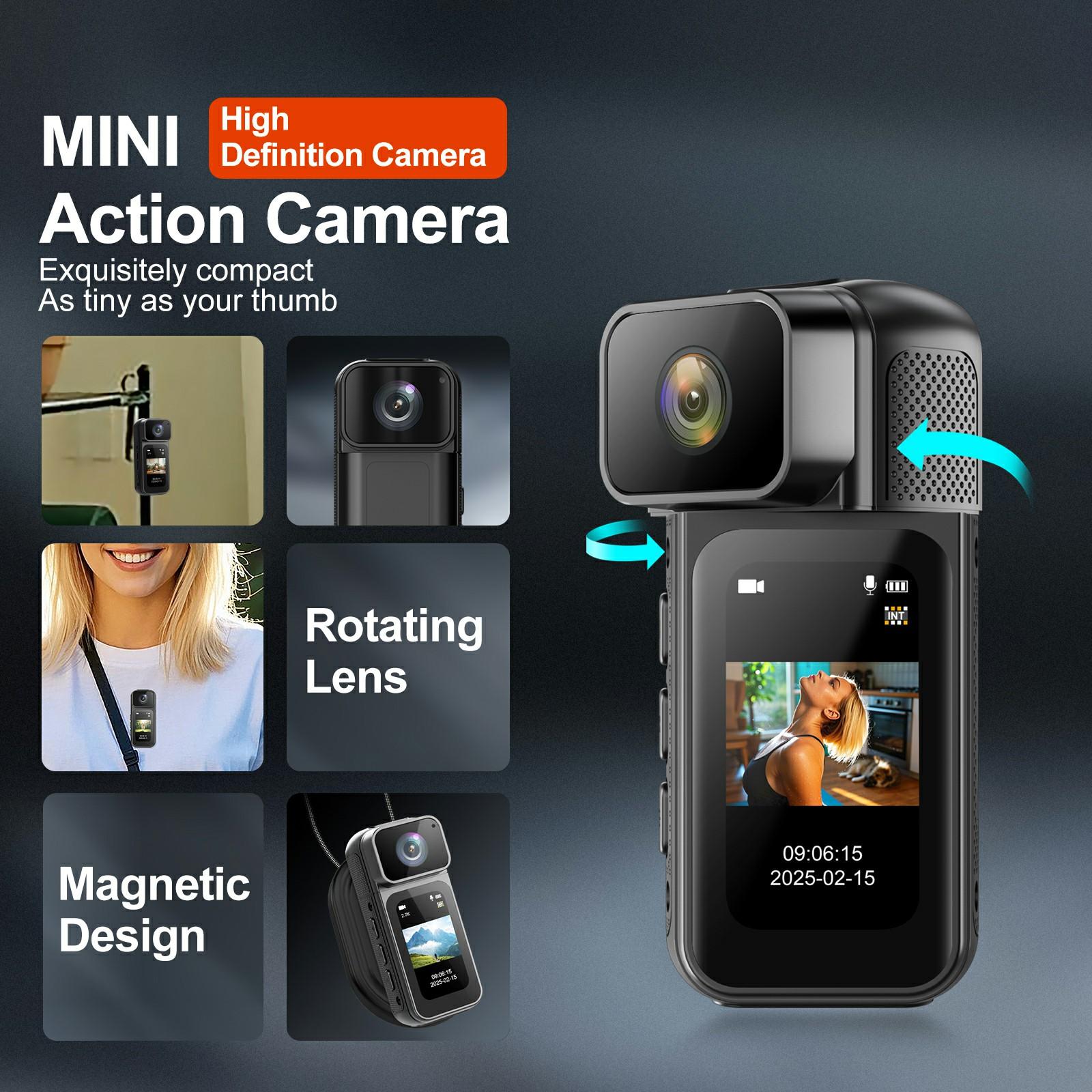 S80 Thumb Camera 2.7K Ultra HD Video 180 Degree Rotatable Lens 1.47 IPS Screen WiFi Mini Action Camera White
S80 Thumb Camera 2.7K Ultra HD Video 180 Degree Rotatable Lens 1.47 IPS Screen WiFi Mini Action Camera White