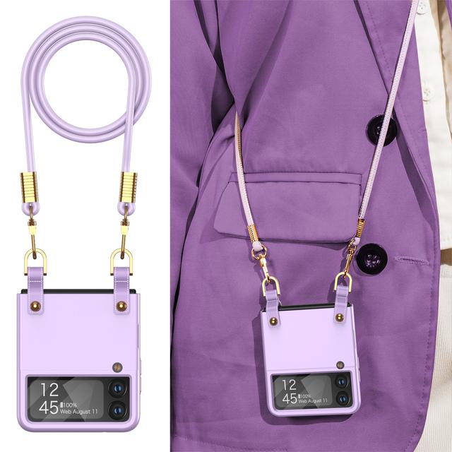 Для Samsung Galaxy Z Flip 4 3 5g Case Luxury Ultra-Thin Matte Crossbody Lanyard With Glass Film Shockproof Hard Case Accessories for Galaxy Z Flip 4 фіолетовий
Для Samsung Galaxy Z Flip 4 3 5g Case Luxury Ultra-Thin Matte Crossbody Lanyard With Glass Film Shockproof Hard Case Accessories for Galaxy Z Flip 4 фіолетовий