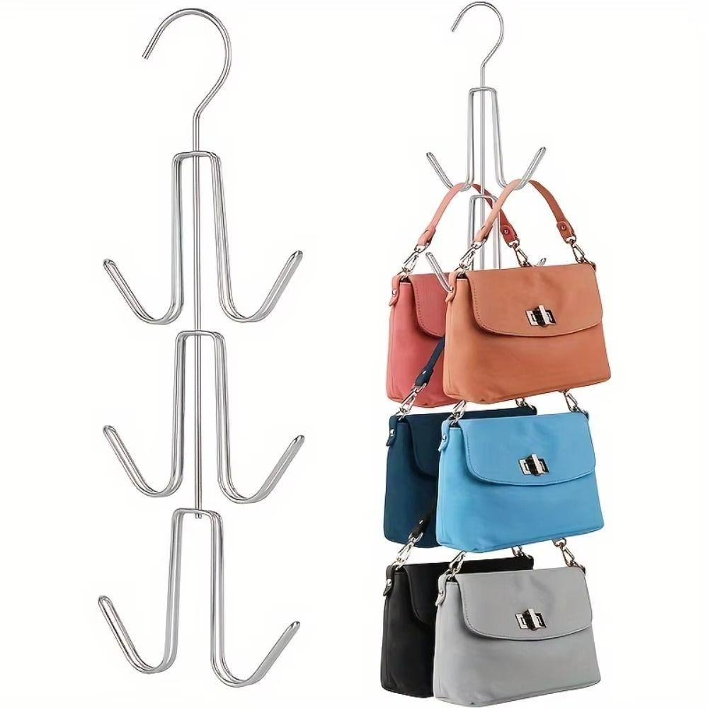 Multi-Layer Handbag Storage Hanger Space-Saving Bag Holders Purse Hanging Organizer for Scarves білий
Multi-Layer Handbag Storage Hanger Space-Saving Bag Holders Purse Hanging Organizer for Scarves білий