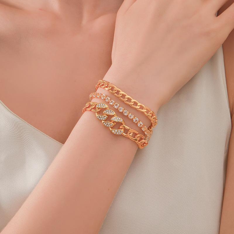 Accessories Metal Style Simple Punk Bracelet Set Personalized Hip Hop Stacked Wear Jewelry Women
Accessories Metal Style Simple Punk Bracelet Set Personalized Hip Hop Stacked Wear Jewelry Women