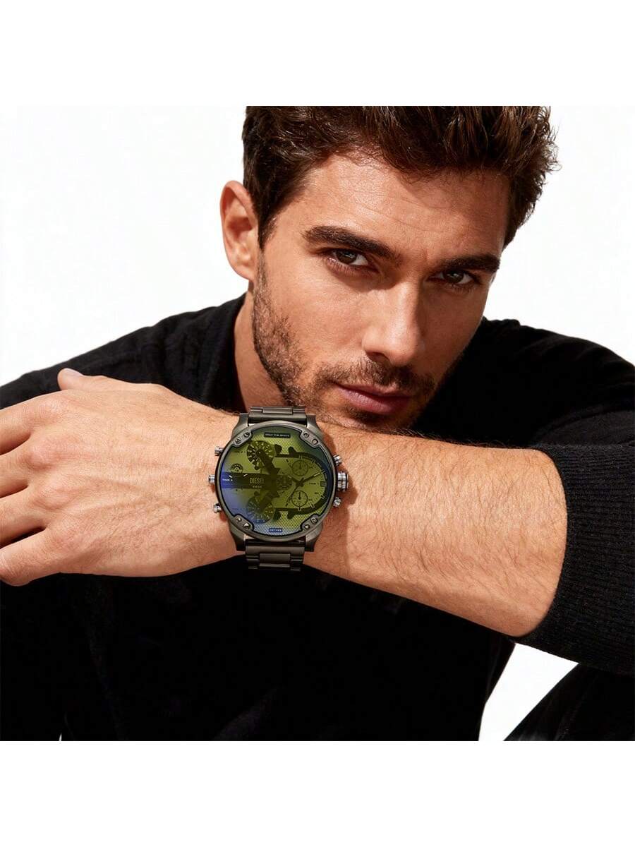 Мужские кварцевые часы, ремешок из нержавеющей стали, циферблат 57 мм, DZ7485 зелёный
Мужские кварцевые часы, ремешок из нержавеющей стали, циферблат 57 мм, DZ7485 зелёный
