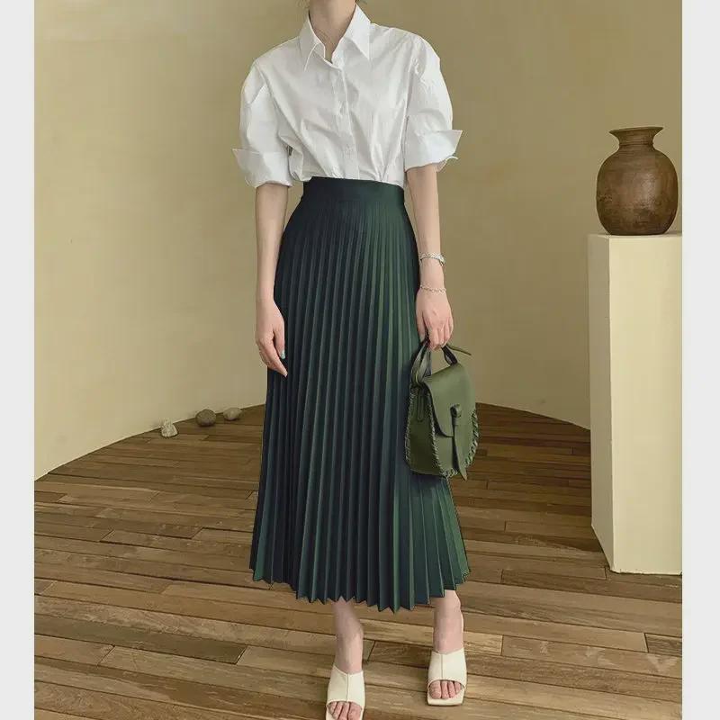 2024 Retro Chic Slim Pleated Skirt for Petite Women, Medium-Length, All-Season Wear Short L: Length 75cm, Waist 65-74cm
2024 Retro Chic Slim Pleated Skirt for Petite Women, Medium-Length, All-Season Wear Short L: Length 75cm, Waist 65-74cm